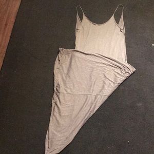 Grey maxi dress with low back!!